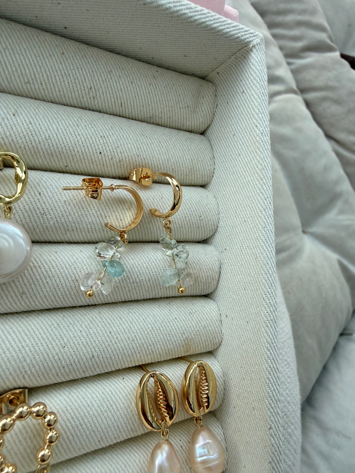 Aquamarine Hoops