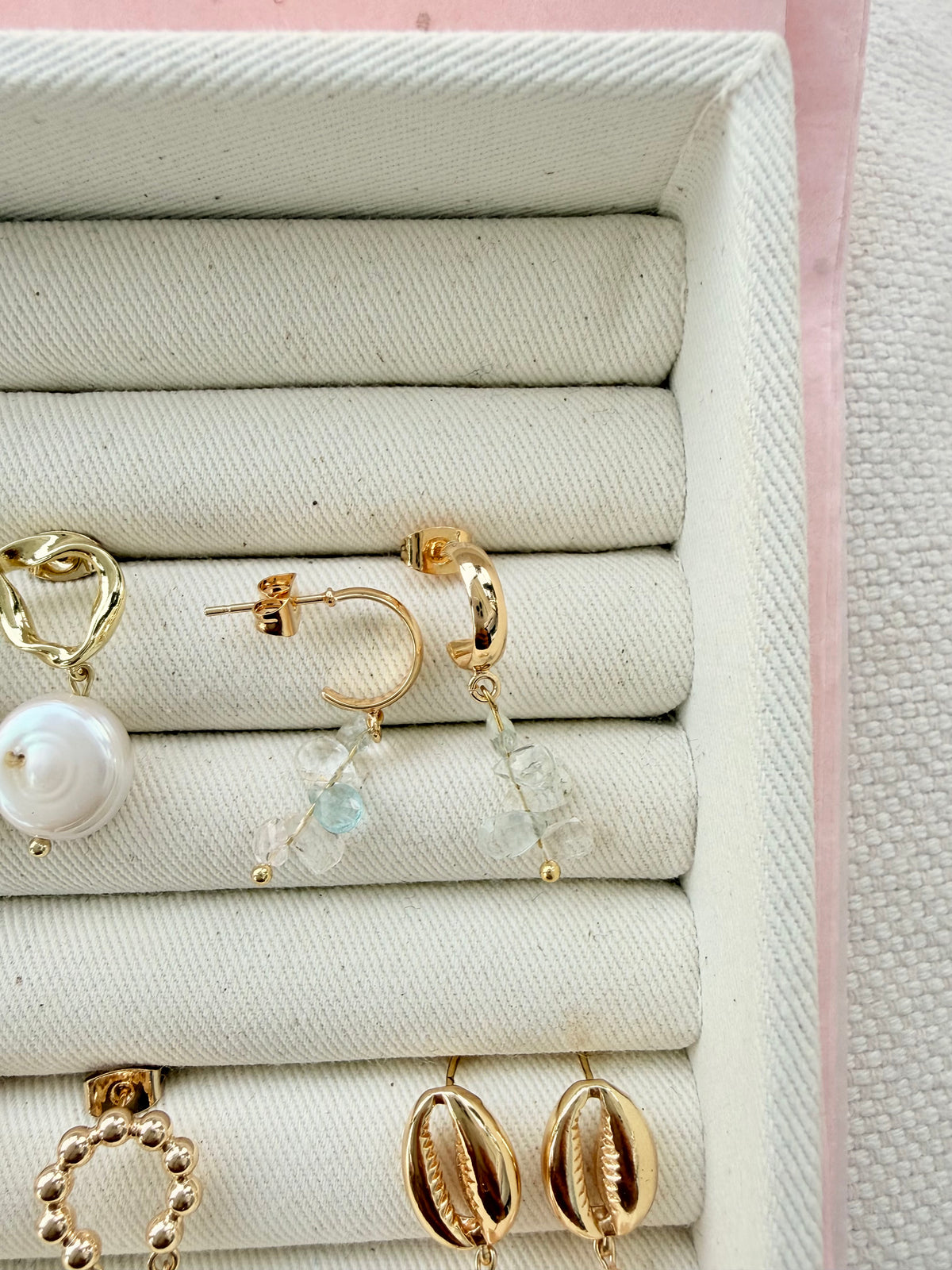 Aquamarine Hoops