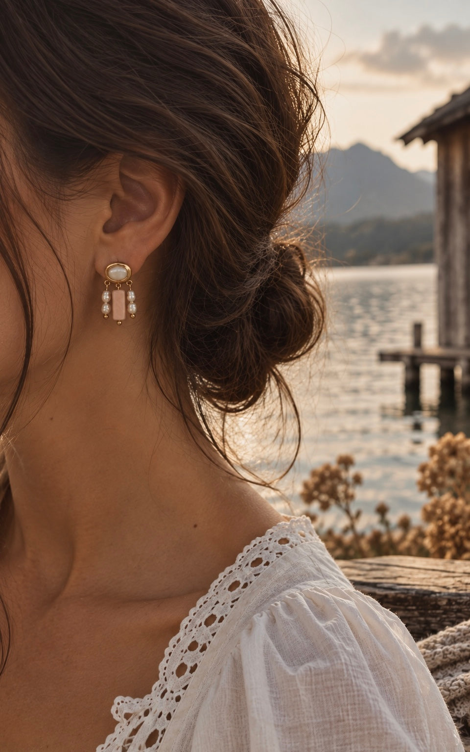 Aphrodite · Rosa Opal & Süßwasserperlen