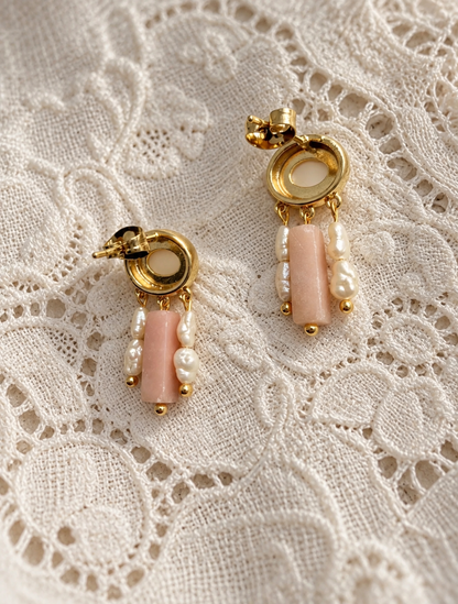 Aphrodite · Rosa Opal & Süßwasserperlen