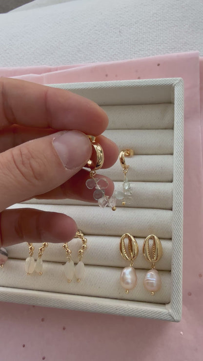 Aquamarine Hoops
